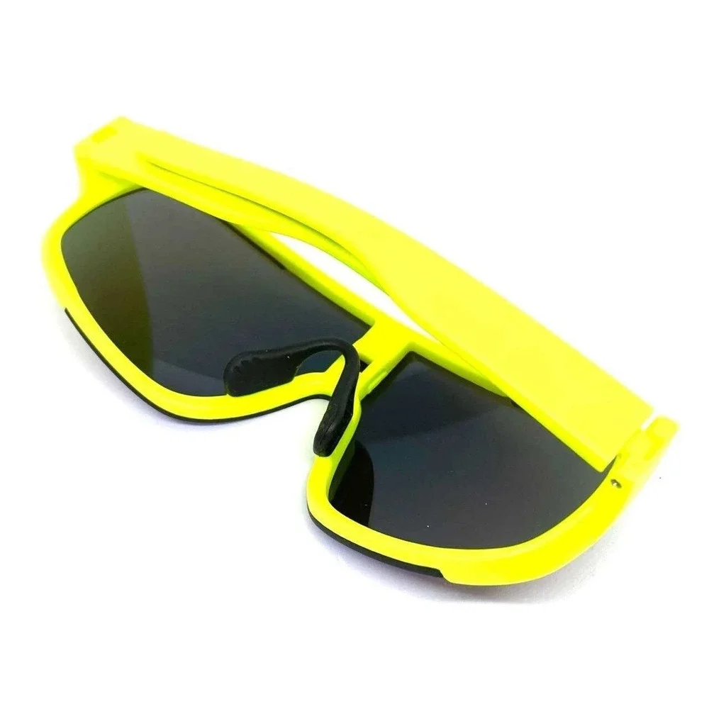 Sport Sunglasses Shield Visor Cycling Running‎ Glasses Neon Yellow Men Fishing